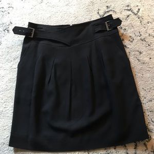 BCBG - MAXAZRIA Black belted a-line pleated skirt